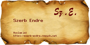 Szerb Endre névjegykártya