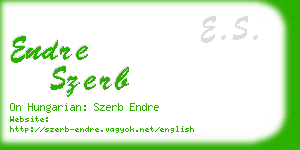 endre szerb business card